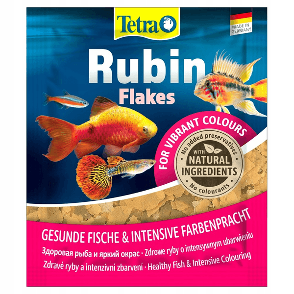 طعام الأسماك "تيترا روبين فليكس" (Tetra Rubin Flakes) لتعزيز الألوان - 12 جم